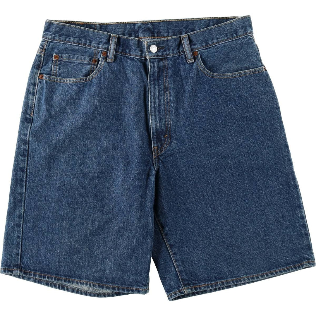 Levi's 550 denim shorts, short pants for men, size W35 cotton navy blue type Vintage Second Hand