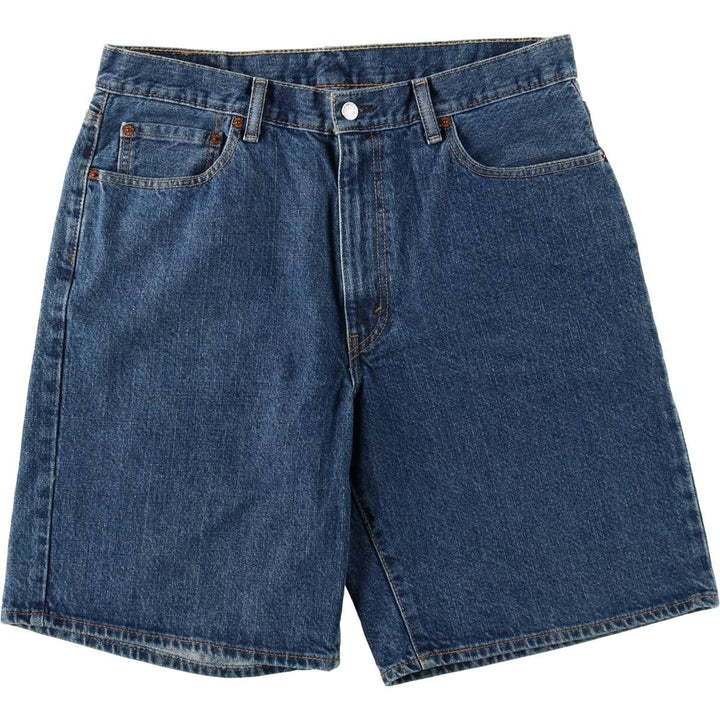 Levi's 550 denim shorts, short pants for men, size W35 cotton navy blue type Vintage Second Hand