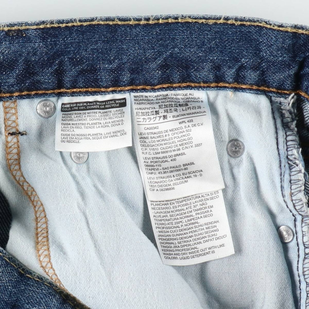 Levi's 550 denim shorts, short pants for men, size W35 cotton navy blue type Vintage Second Hand