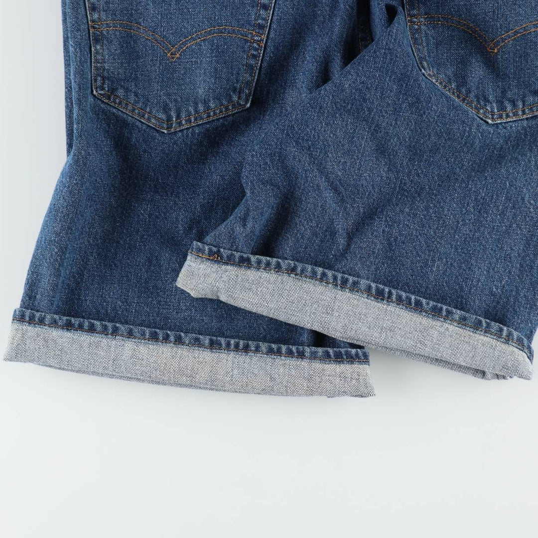Levi's 550 denim shorts, short pants for men, size W35 cotton navy blue type Vintage Second Hand