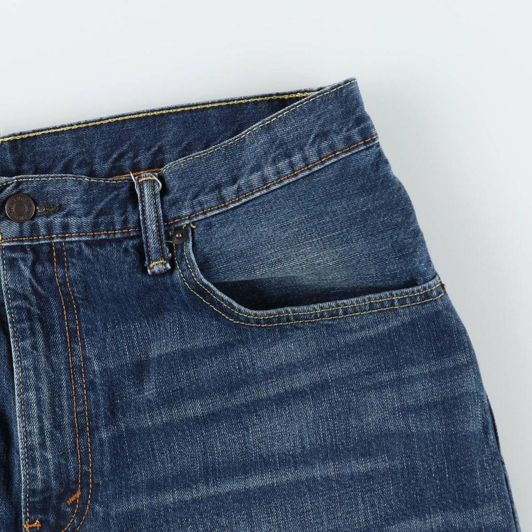 Levi's 569 denim shorts, half pants, jorts, men's size W34 cotton navy blue type Vintage Second Hand