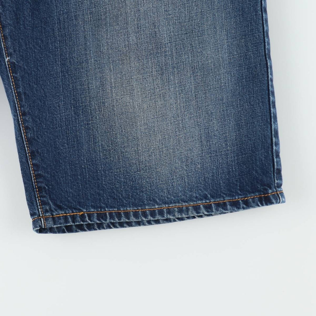 Levi's 569 denim shorts, half pants, jorts, men's size W34 cotton navy blue type Vintage Second Hand