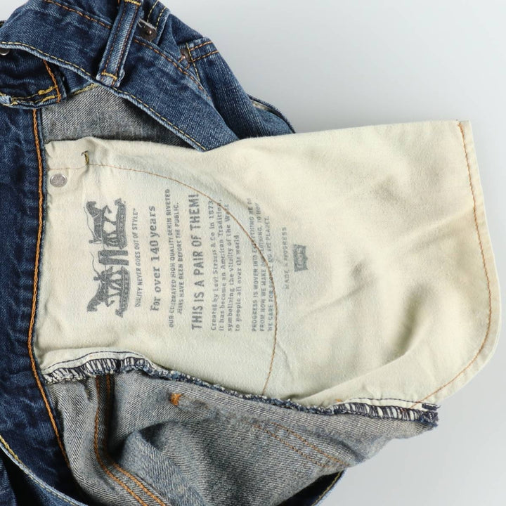 Levi's 569 denim shorts, half pants, jorts, men's size W34 cotton navy blue type Vintage Second Hand