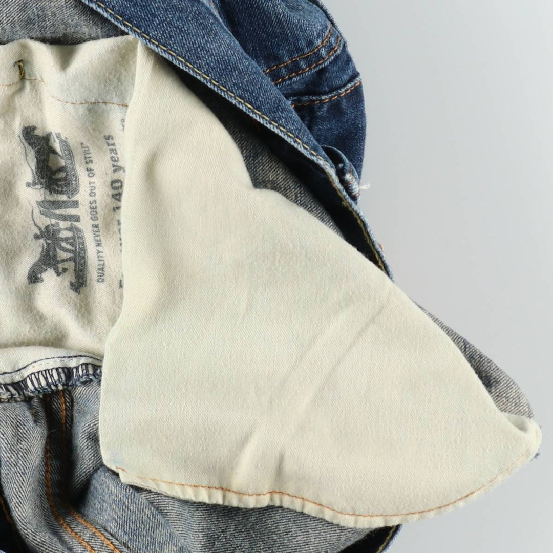 Levi's 569 denim shorts, half pants, jorts, men's size W34 cotton navy blue type Vintage Second Hand