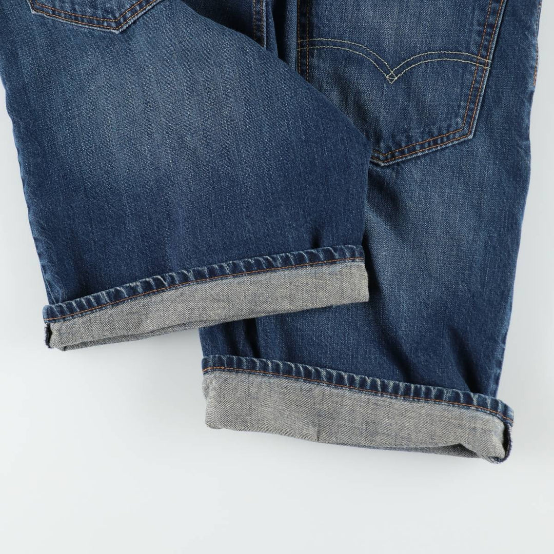 Levi's 569 denim shorts, half pants, jorts, men's size W34 cotton navy blue type Vintage Second Hand