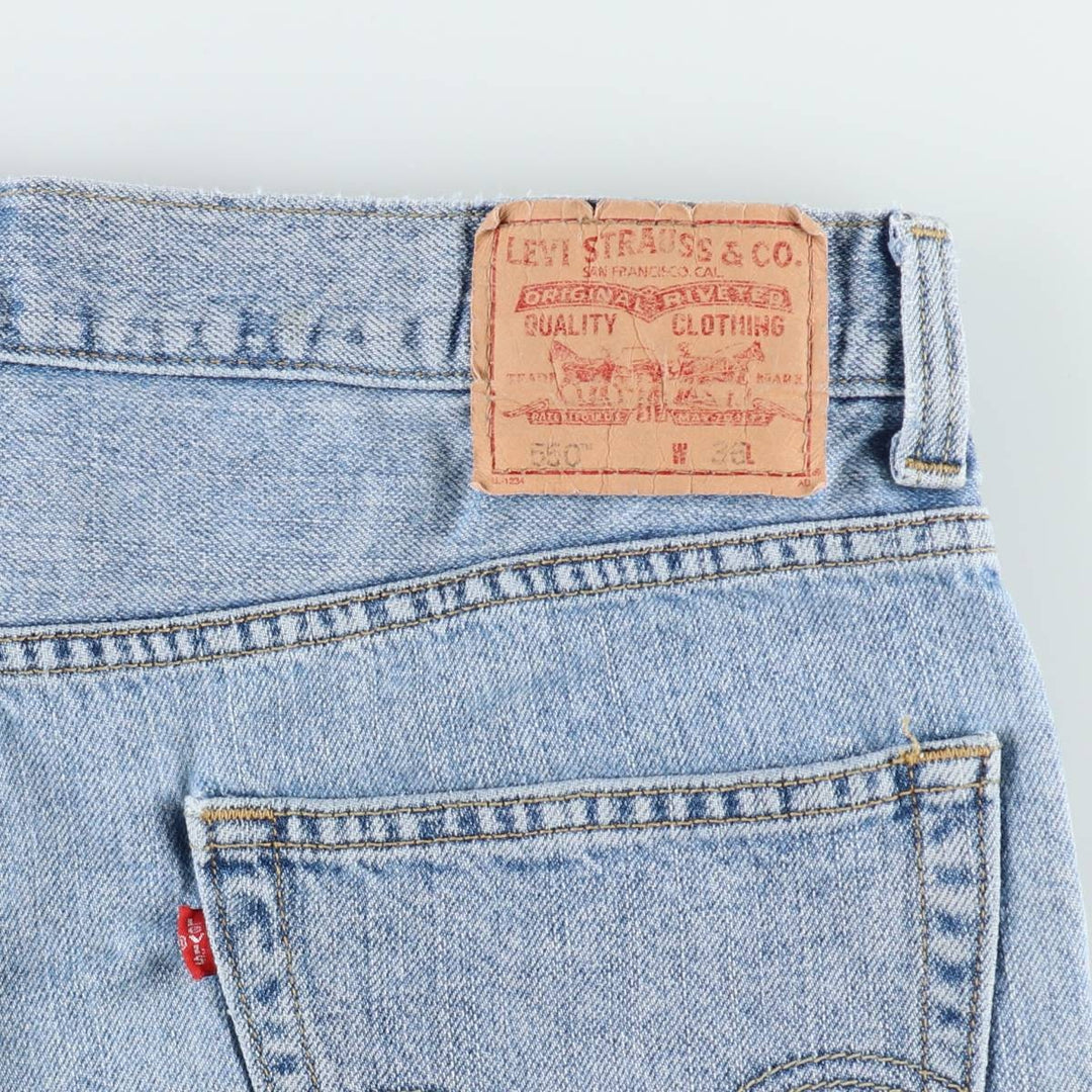 Levi's 550 Relaxed Fit Denim Shorts, Men's, W35 equivalent cotton Blue type light blue Vintage Second Hand