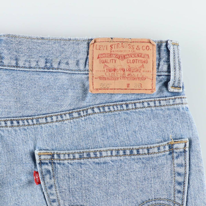 Levi's 550 Relaxed Fit Denim Shorts, Men's, W35 equivalent cotton Blue type light blue Vintage Second Hand