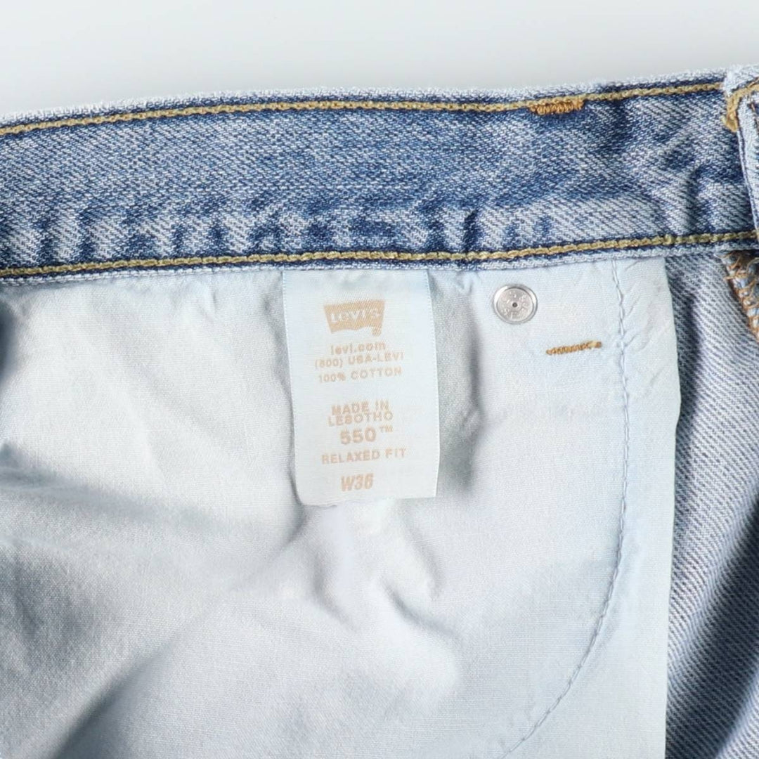 Levi's 550 Relaxed Fit Denim Shorts, Men's, W35 equivalent cotton Blue type light blue Vintage Second Hand