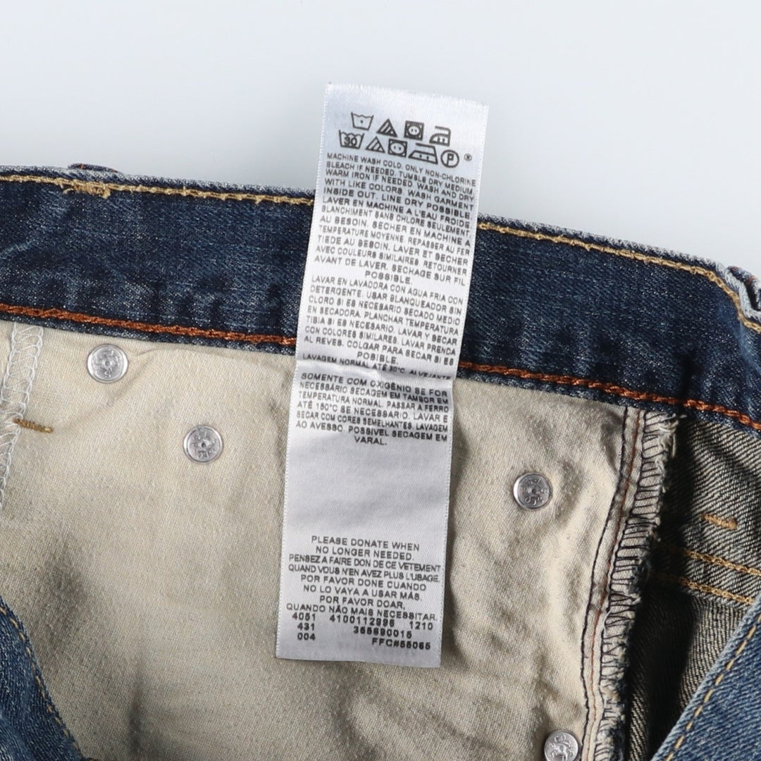 Levi's 569 LOOSE STRAIGHT denim shorts, half pants, jorts, men's w34 equivalent cotton navy blue type Vintage Second Hand