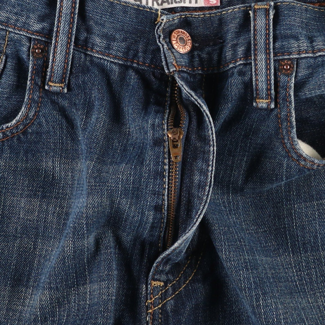 Levi's 569 LOOSE STRAIGHT denim shorts, half pants, jorts, men's w34 equivalent cotton navy blue type Vintage Second Hand