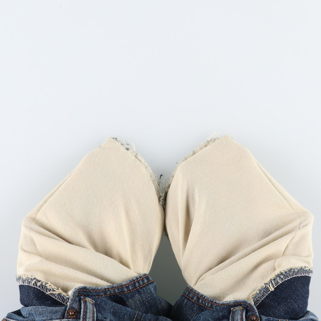 Levi's 569 LOOSE STRAIGHT denim shorts, half pants, jorts, men's w34 equivalent cotton navy blue type Vintage Second Hand