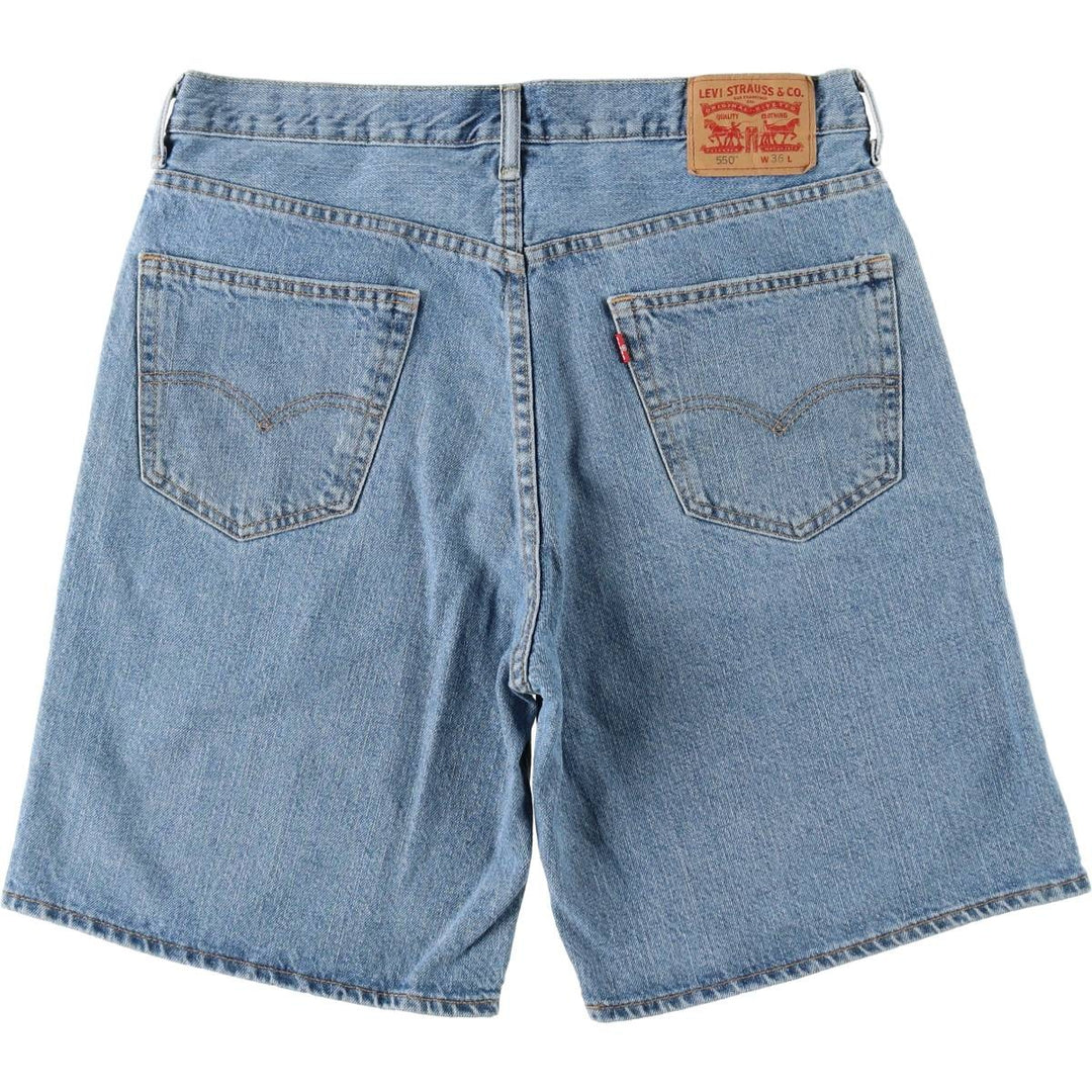Levi's 550 denim shorts, short pants for men, size W37 cotton Blue type light blue Vintage Second Hand