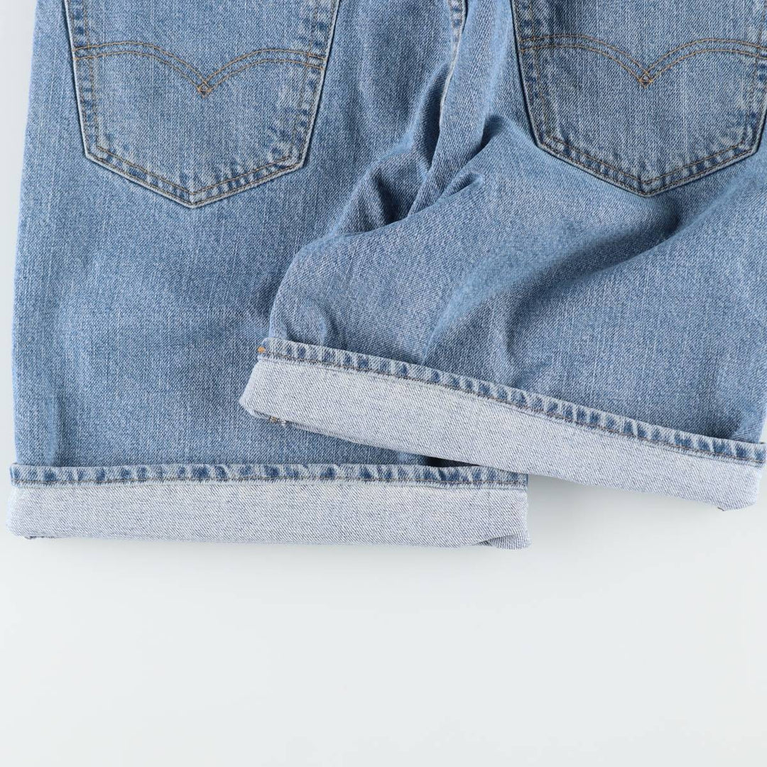 Levi's 550 denim shorts, short pants for men, size W37 cotton Blue type light blue Vintage Second Hand