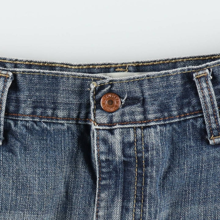 Levi's 569 LOOSE STRAIGHT denim shorts, half pants, jorts, men's w34 equivalent cotton navy blue type Vintage Second Hand