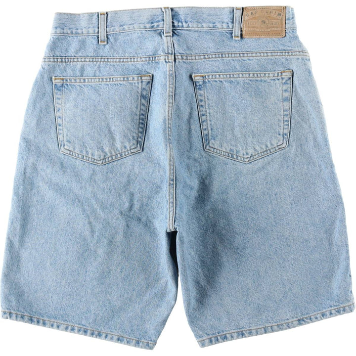 90s-00'S GAP DENIM BAGGY FIT denim shorts, men's size W35 (approx.) unclear blue type Vintage Second Hand
