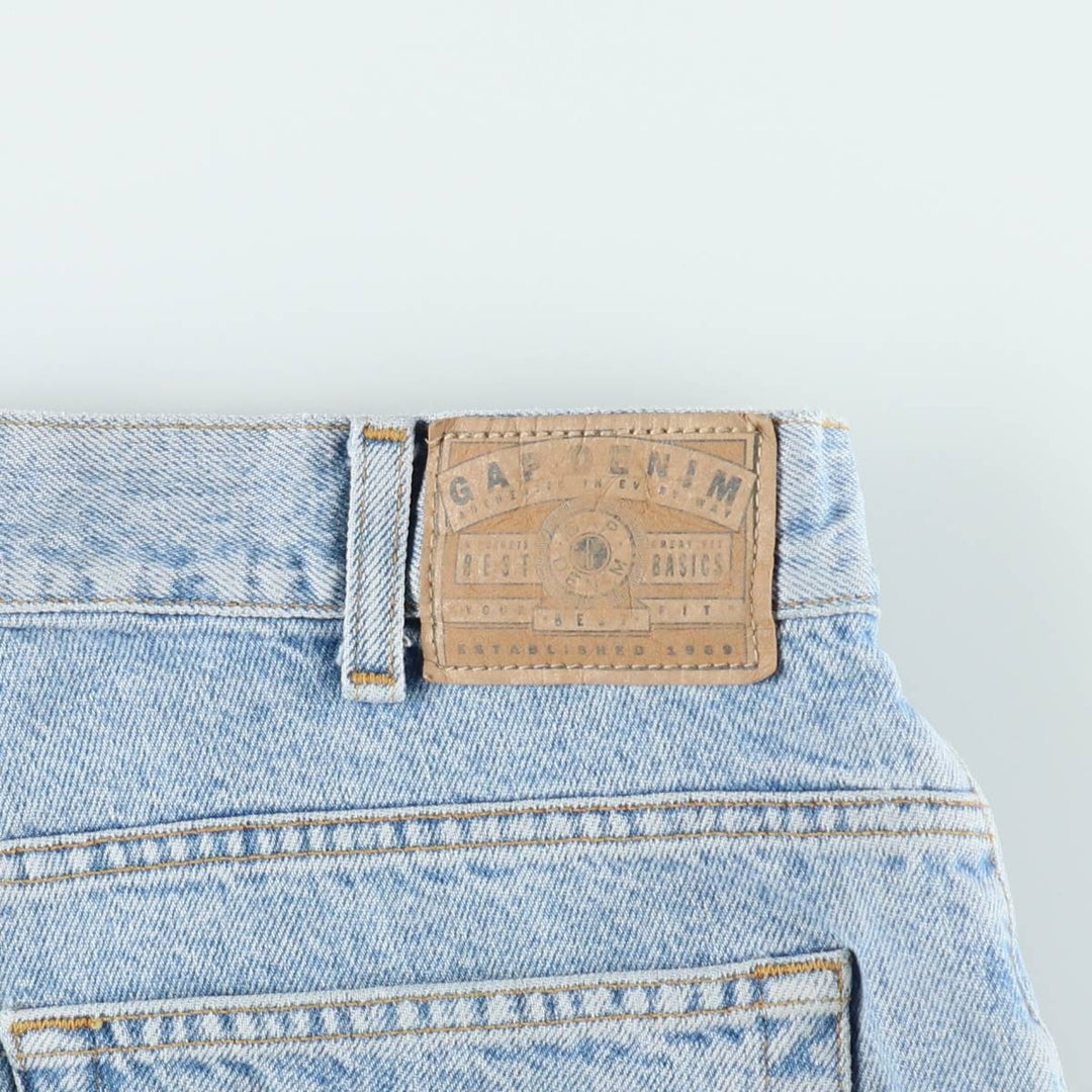 90s-00'S GAP DENIM BAGGY FIT denim shorts, men's size W35 (approx.) unclear blue type Vintage Second Hand