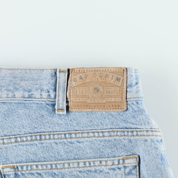 90s-00'S GAP DENIM BAGGY FIT denim shorts, men's size W35 (approx.) unclear blue type Vintage Second Hand