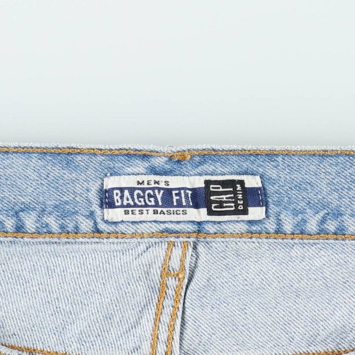 90s-00'S GAP DENIM BAGGY FIT denim shorts, men's size W35 (approx.) unclear blue type Vintage Second Hand