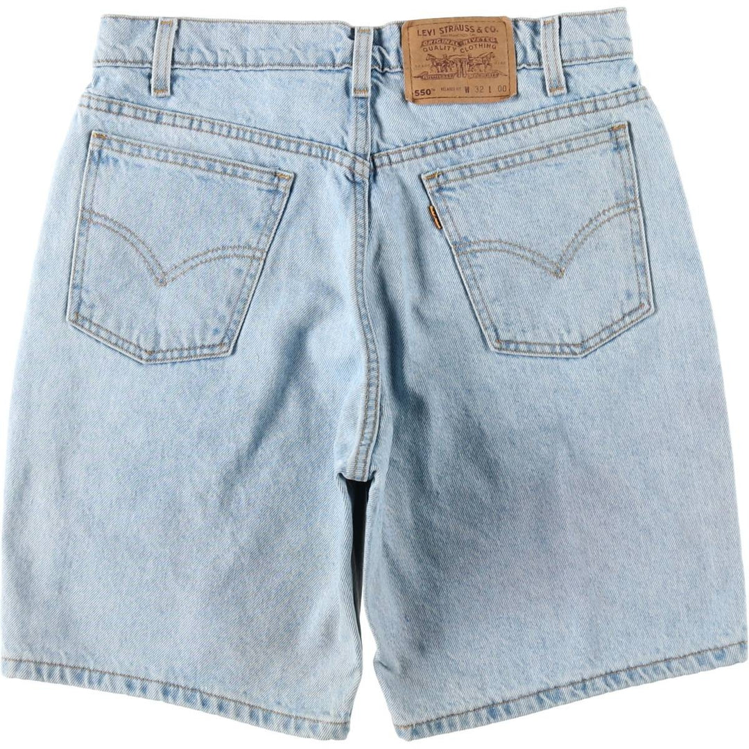 90'S Levi's 550 Relaxed Fit Denim Shorts, Men's Size W32 (approx.), Vintage cotton Blue type light blue Vintage Second Hand