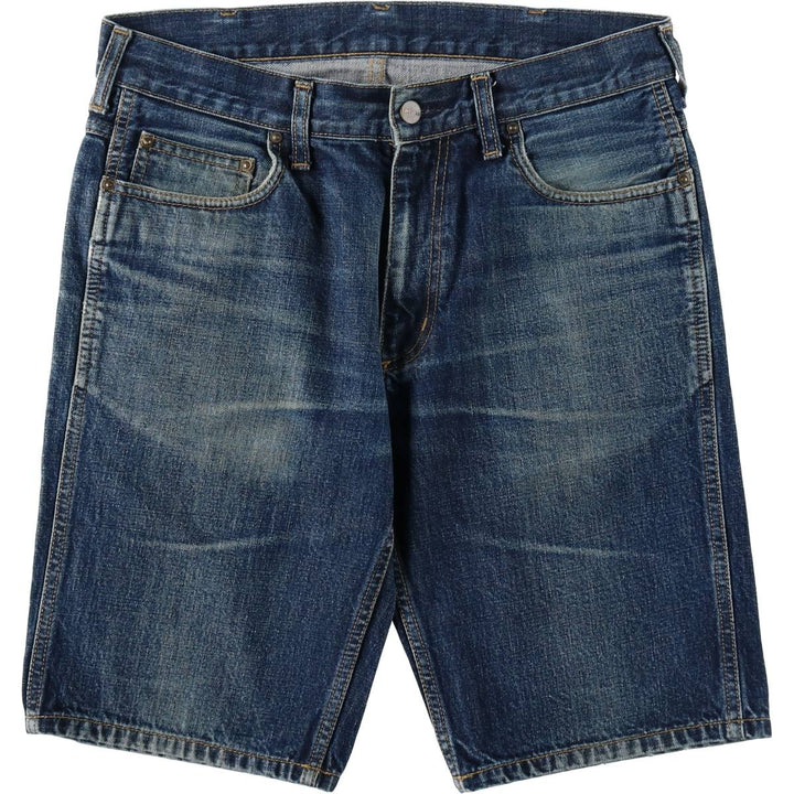 Carhartt Western Short II denim shorts, men's size W33 (approx.) cotton blue type Vintage Second Hand
