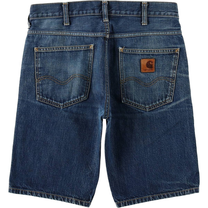 Carhartt Western Short II denim shorts, men's size W33 (approx.) cotton blue type Vintage Second Hand