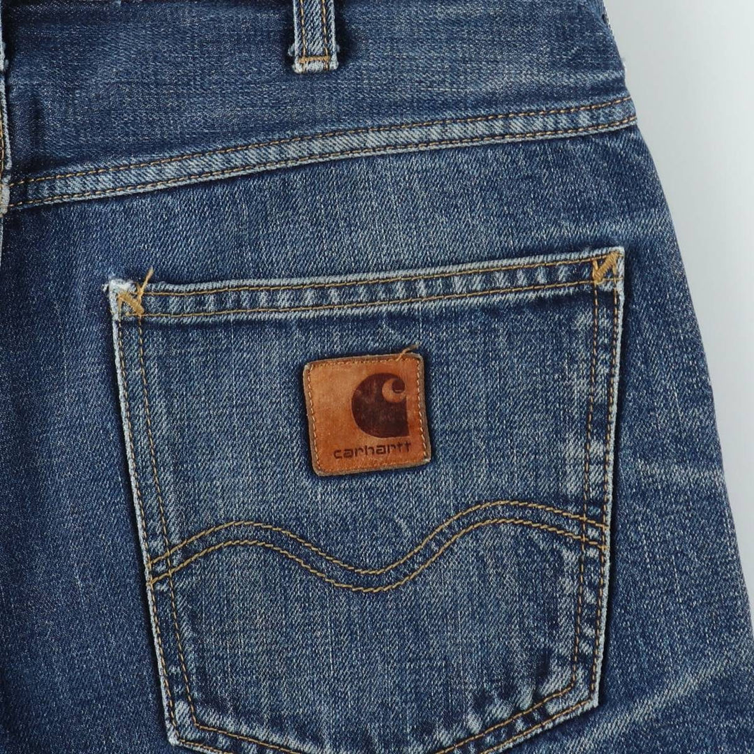 Carhartt Western Short II denim shorts, men's size W33 (approx.) cotton blue type Vintage Second Hand