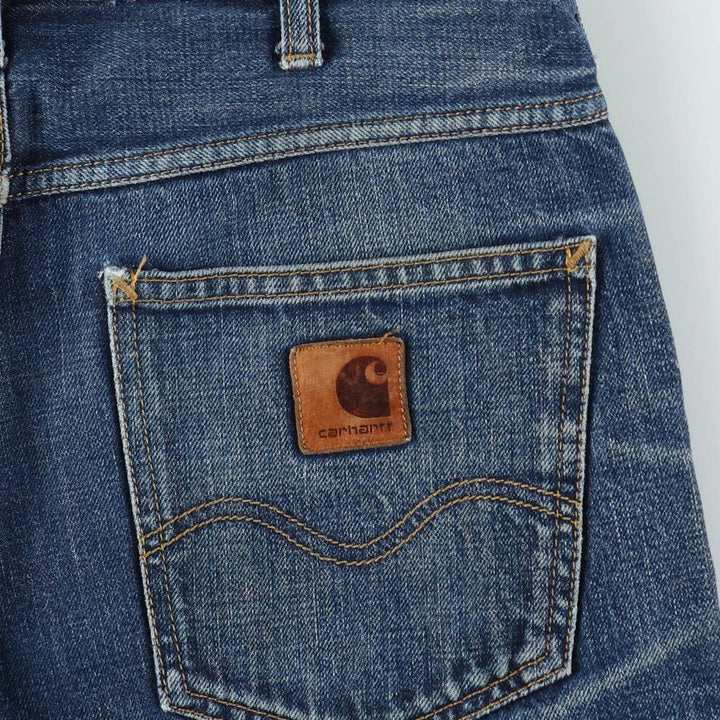 Carhartt Western Short II denim shorts, men's size W33 (approx.) cotton blue type Vintage Second Hand