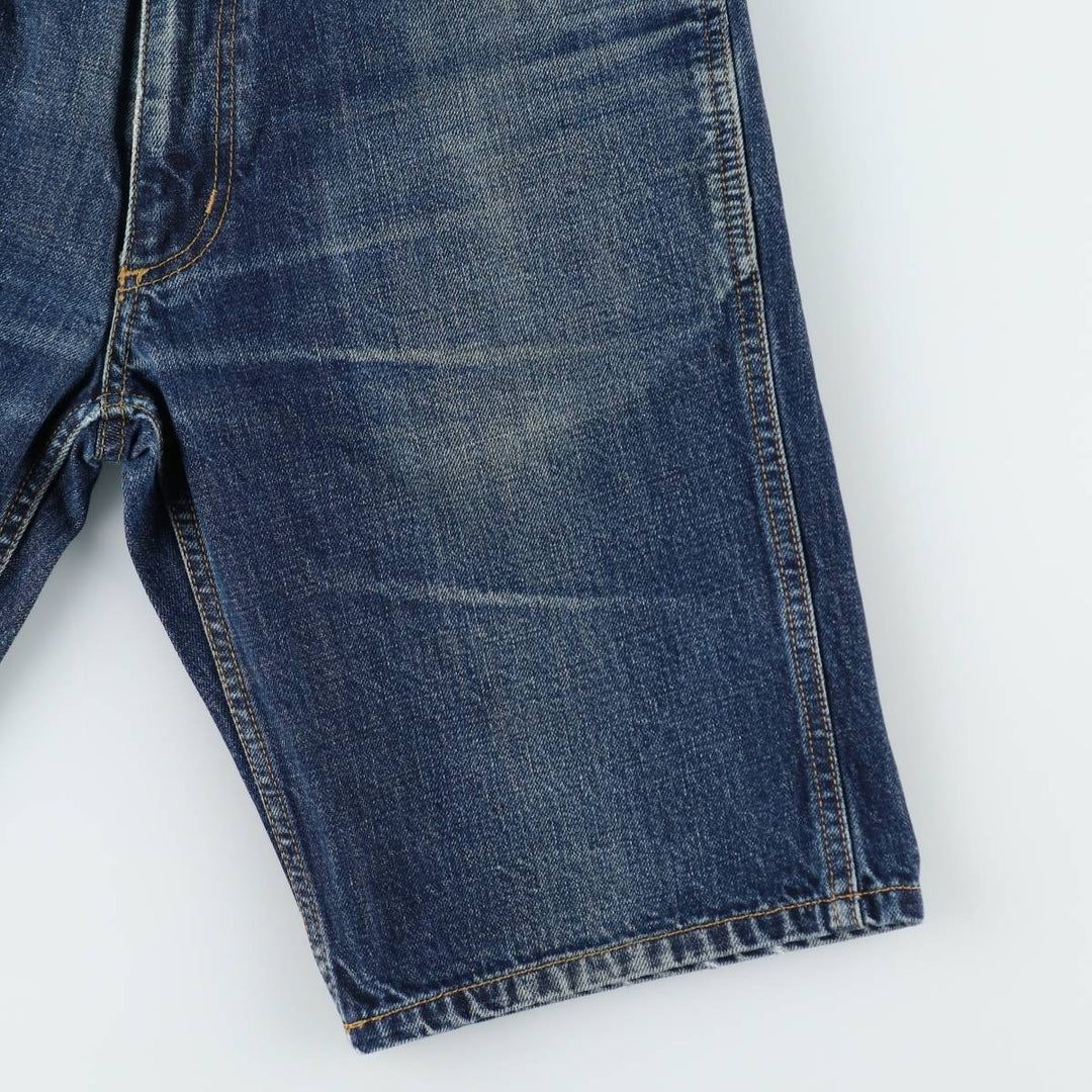 Carhartt Western Short II denim shorts, men's size W33 (approx.) cotton blue type Vintage Second Hand