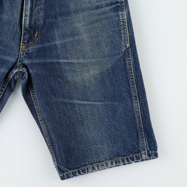 Carhartt Western Short II denim shorts, men's size W33 (approx.) cotton blue type Vintage Second Hand