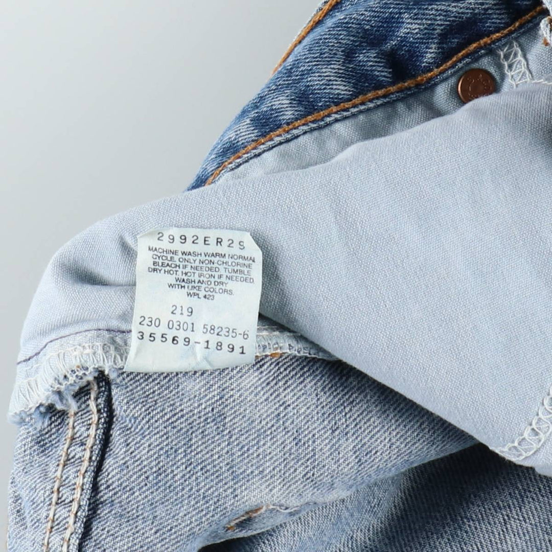 2000'S Levi's 569 Loose Straight Fit Denim Shorts (Men's W36 equivalent) cotton blue type Vintage Second Hand