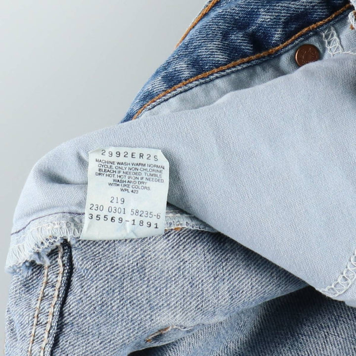 2000'S Levi's 569 Loose Straight Fit Denim Shorts (Men's W36 equivalent) cotton blue type Vintage Second Hand