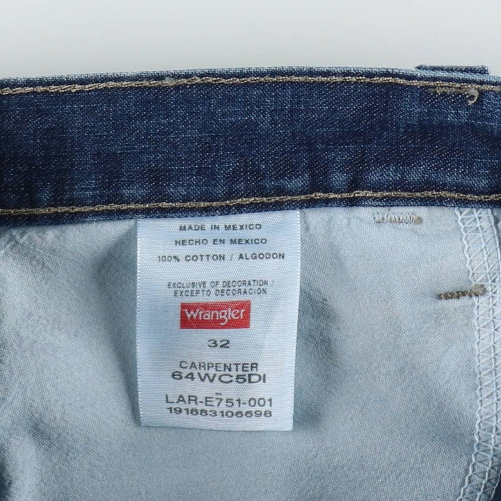 2000'S Wrangler denim painter shorts, men's size W33 (approx.) cotton blue type Vintage Second Hand