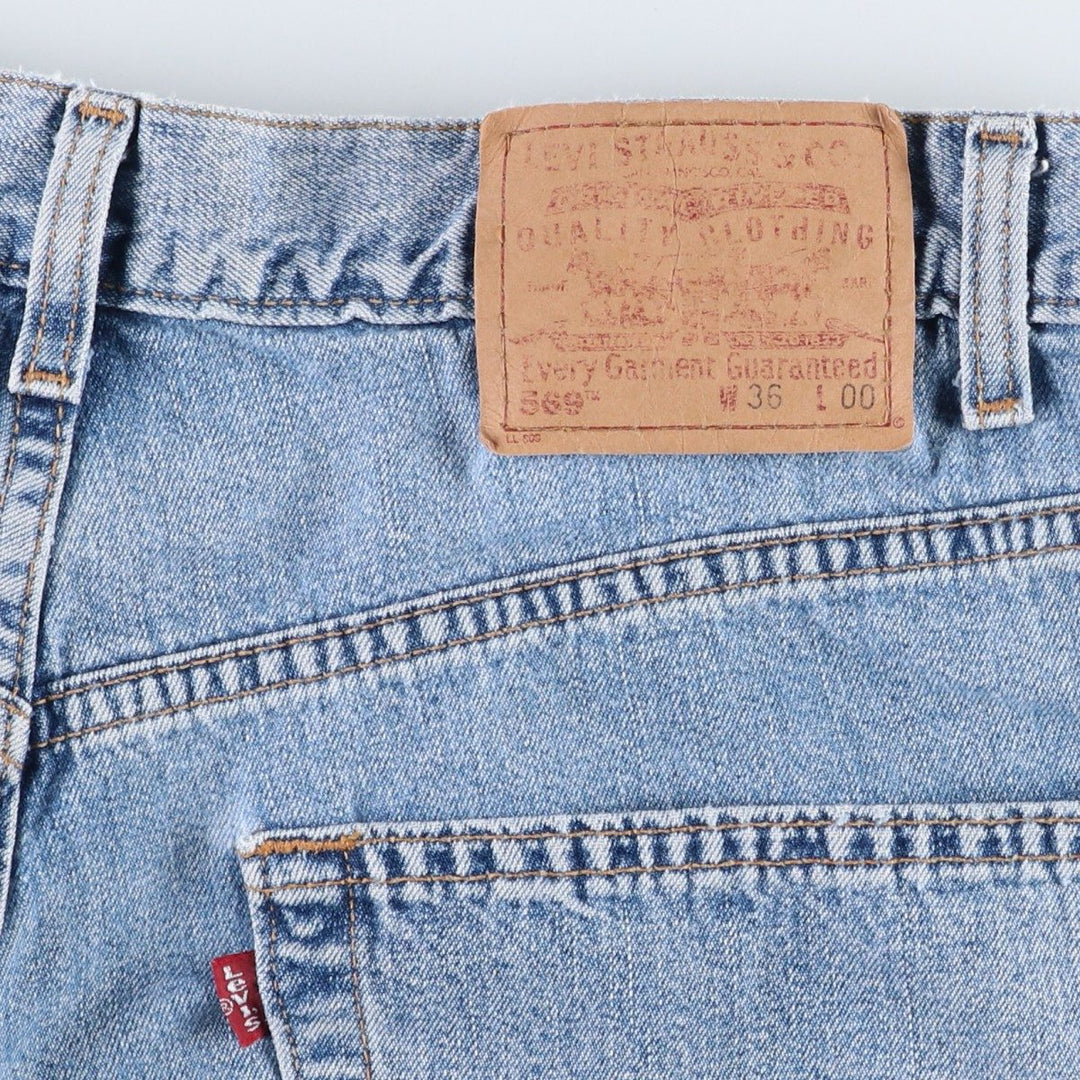 2000'S Levi's 569 Denim Shorts (Men's W36 equivalent) cotton Blue type light blue Vintage Second Hand