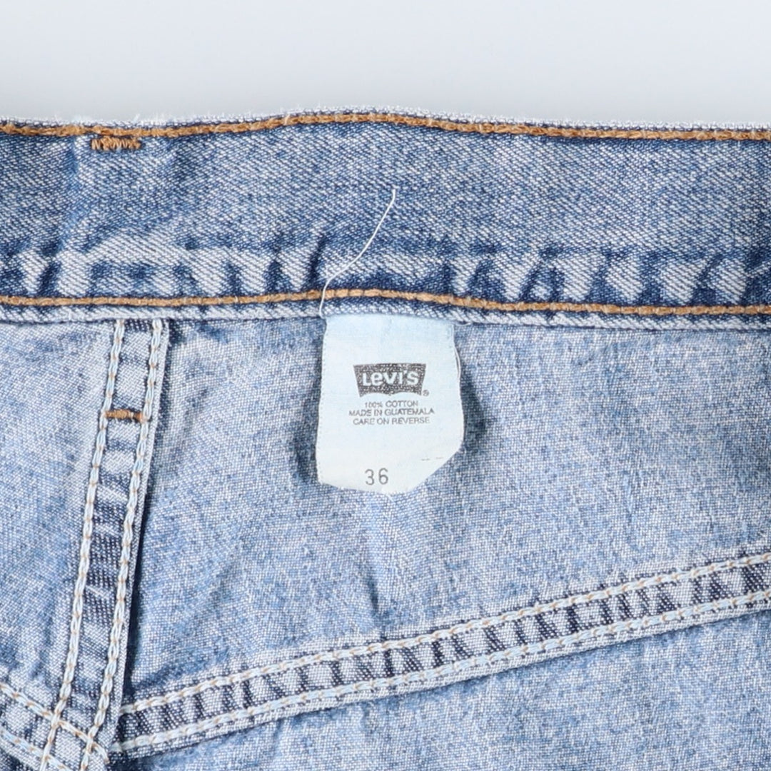 2000'S Levi's 569 Denim Shorts (Men's W36 equivalent) cotton Blue type light blue Vintage Second Hand