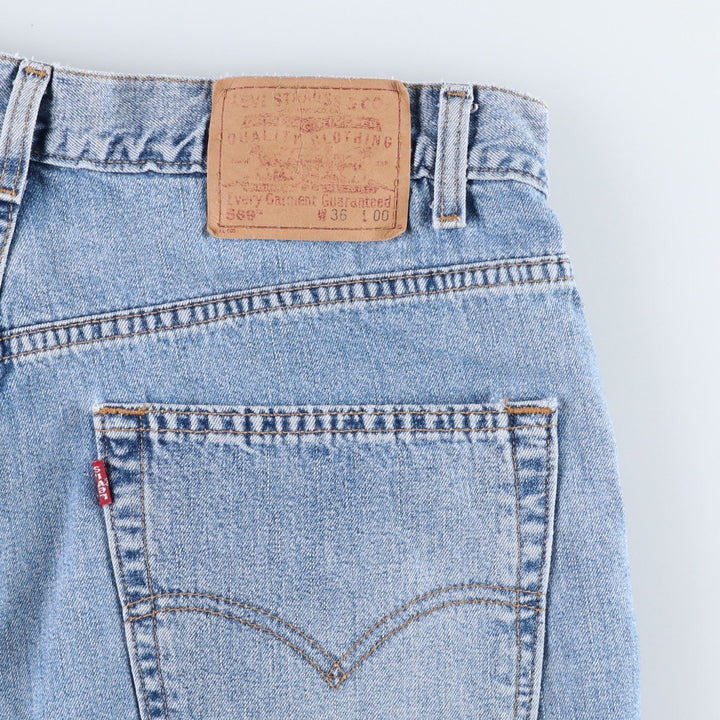 2000'S Levi's 569 Denim Shorts (Men's W36 equivalent) cotton Blue type light blue Vintage Second Hand