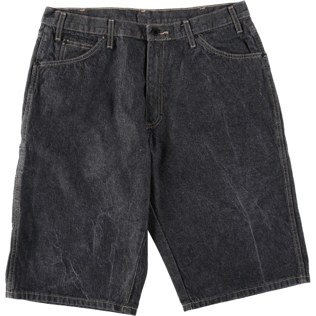 Dickies Black Denim Shorts, Half Pants, Men's, W37 cotton black type Vintage Second Hand