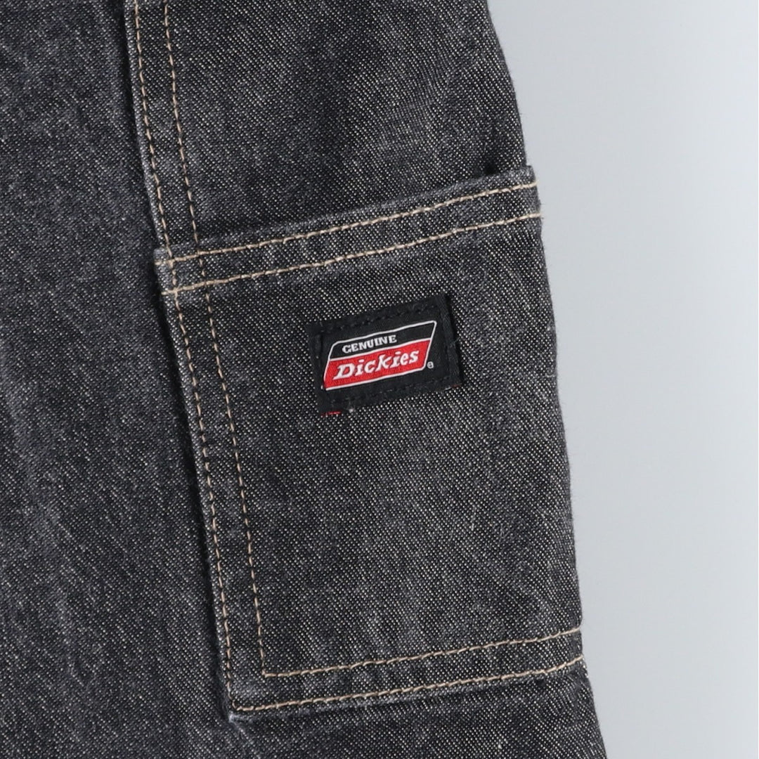 Dickies Black Denim Shorts, Half Pants, Men's, W37 cotton black type Vintage Second Hand