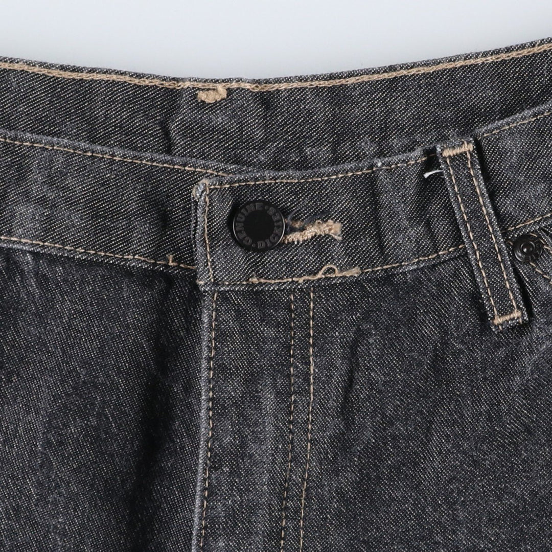 Dickies Black Denim Shorts, Half Pants, Men's, W37 cotton black type Vintage Second Hand