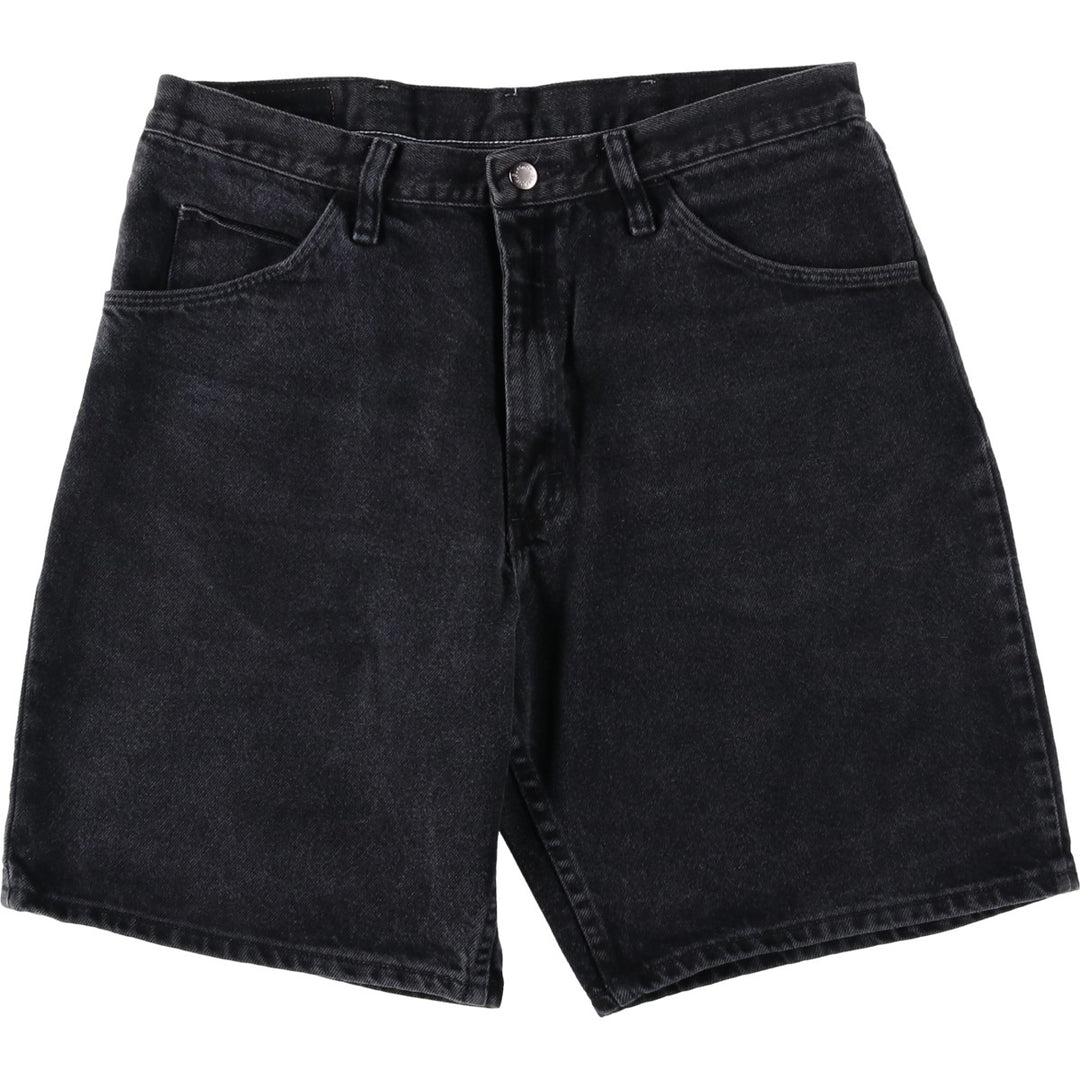 Wrangler Black Denim Shorts, Shorts, Men's, W34 cotton black type Vintage Second Hand