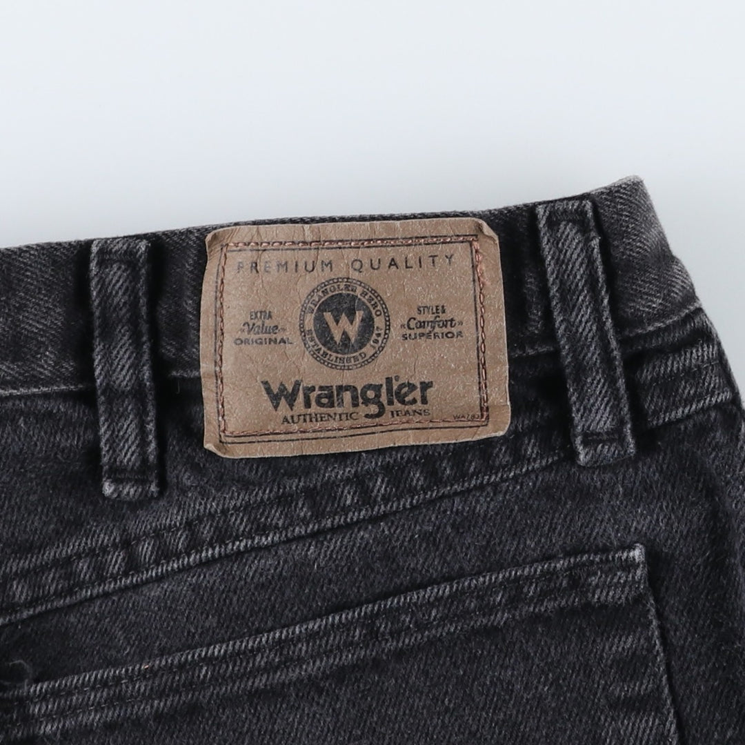 Wrangler Black Denim Shorts, Shorts, Men's, W34 cotton black type Vintage Second Hand