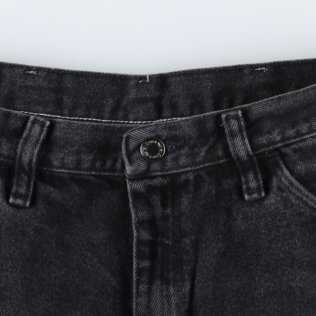 Wrangler Black Denim Shorts, Shorts, Men's, W34 cotton black type Vintage Second Hand