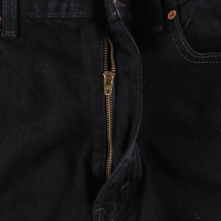 Levi's 505 Regular Fit Black Denim Shorts (Men's size W37 equivalent) cotton black type Vintage Second Hand