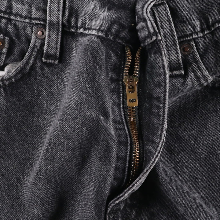 Levi's black denim shorts, men's size W37 (approx.) cotton black type Vintage Second Hand