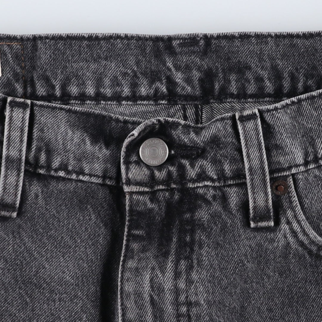 Levi's black denim shorts, men's size W37 (approx.) cotton black type Vintage Second Hand