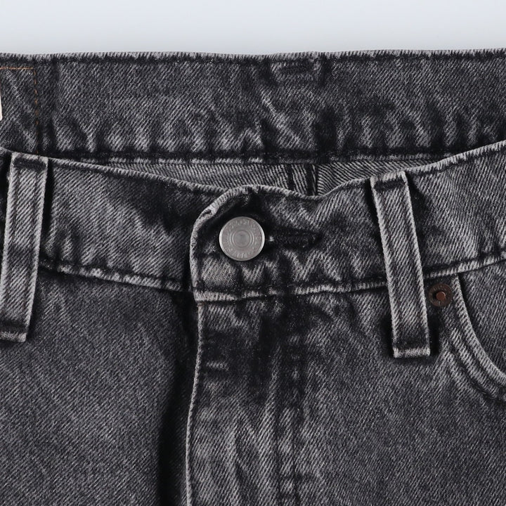 Levi's black denim shorts, men's size W37 (approx.) cotton black type Vintage Second Hand
