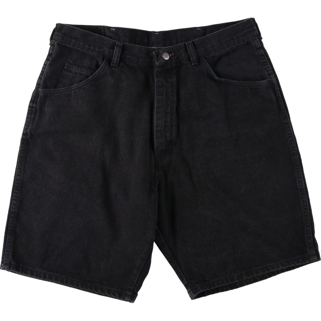 80s-90'S Wrangler Black Denim Shorts, Men's Size W34 (approx.), Vintage cotton black type Vintage Second Hand