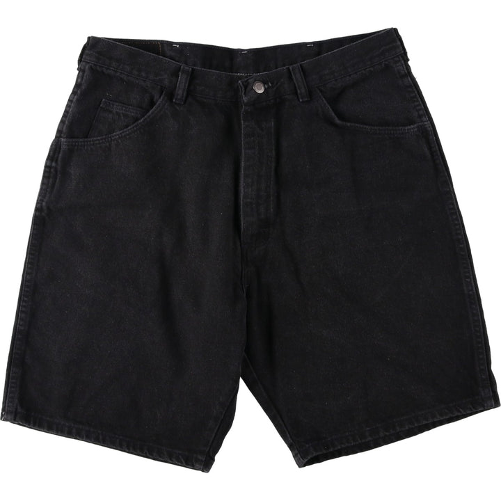 80s-90'S Wrangler Black Denim Shorts, Men's Size W34 (approx.), Vintage cotton black type Vintage Second Hand