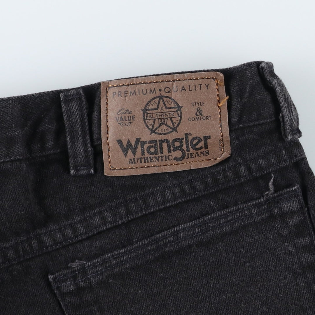 80s-90'S Wrangler Black Denim Shorts, Men's Size W34 (approx.), Vintage cotton black type Vintage Second Hand