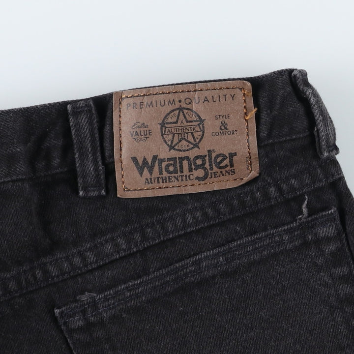 80s-90'S Wrangler Black Denim Shorts, Men's Size W34 (approx.), Vintage cotton black type Vintage Second Hand
