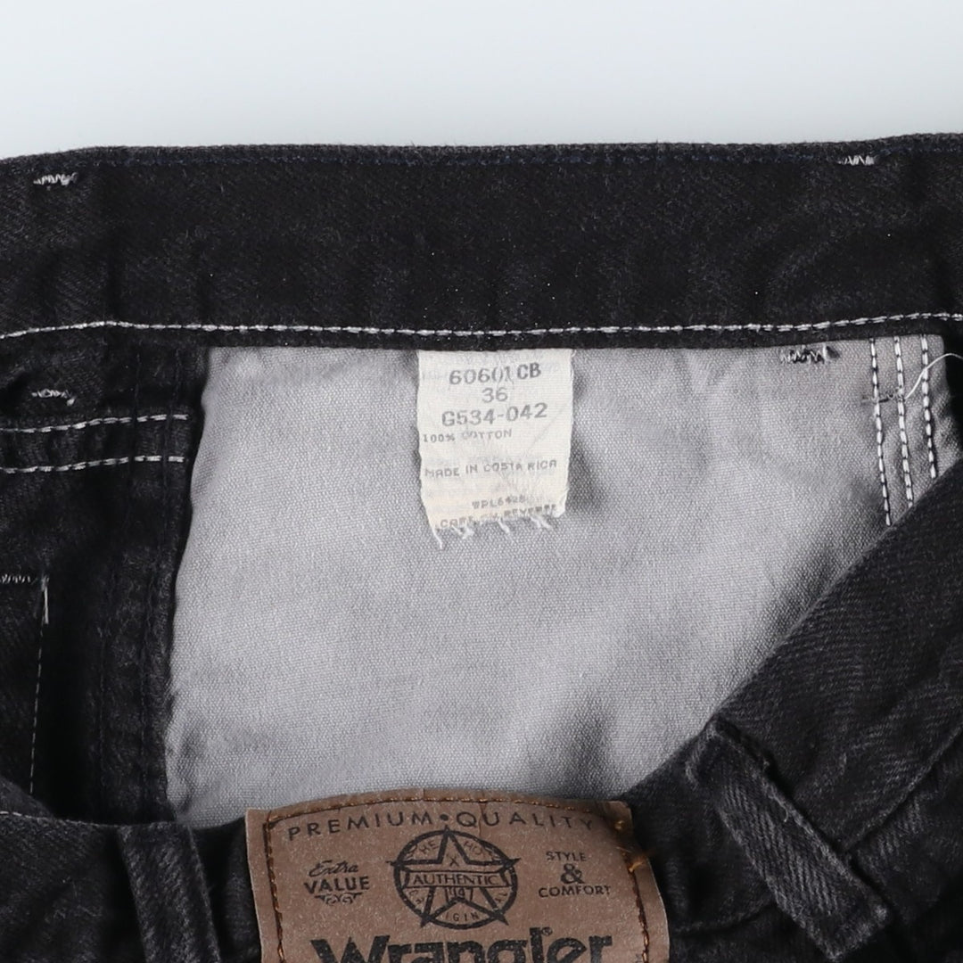 80s-90'S Wrangler Black Denim Shorts, Men's Size W34 (approx.), Vintage cotton black type Vintage Second Hand